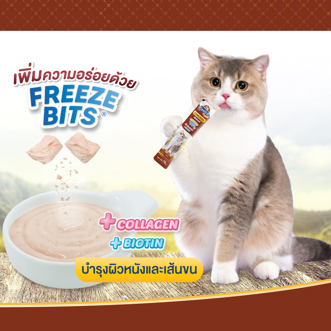 ขนมแมวเลียคานิว่าครีมมี่ สูตรปลาทูน่าหน้าหอยเซลล์