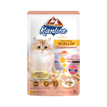 Kaniva Tuna Topping Scallop In Soft Jelly Pouch 